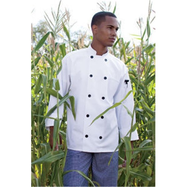 Nathan Caleb 5XLarge Moroccan Chef Coat 10 Buttons in White NA2507317